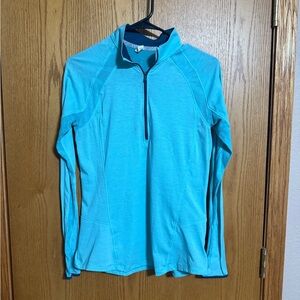 Teal Quarter-Zip Pullover